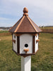 Extra Large Amish-Made Poly Birdhouse with 6 Nesting Compartments – Weatherproof Outdoor Birdhouse