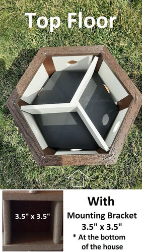Extra Large Amish-Made Poly Birdhouse with 6 Nesting Compartments – Weatherproof Outdoor Birdhouse