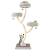 70 Tall Metal Cat Tree Tower with 3 Plush Perches & Sisal Scratching Posts