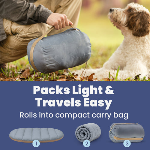 Travel Dog Bed – Foldable, Lightweight, Water Resistant Mat