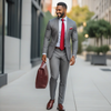 HANDSOME Formal Plus Size Men's Suit Jacket Business Suit