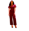 Sexy Summer Burgundy Lace Jumpsuit Women's fashion