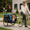 Dog Bike Trailer, Pet Cart Bicycle Carrier with 20 Air Tires, Quick-Release Wheels, Reflectors, Flag