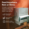 RentACoop Metal Trough Feeder with Lid - 10lb Capacity
