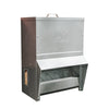 RentACoop Metal Trough Feeder with Lid - 25lb Capacity
