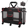 Katziela Mega Cruze Rolling Pet Carrier – Stress - Free Travel for Medium & Large Dogs 25”x17”x20”
