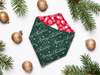 Merry Christmas Script Reversible Dog Bandana