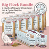 Big Flock Bundle | 2 Months of Organic Feed, Grit & Oyster Shell for 20 Layer Hens