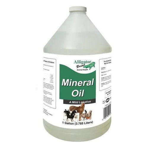 Alligator Brand Mineral Oil Digestive Support for Horses Cattle Dogs Cats 1 Gallon