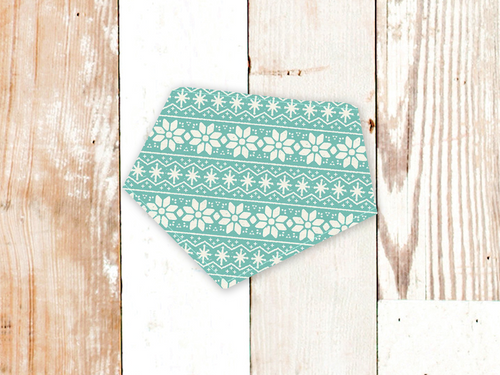 Mint Fair Isle Dog Bandana