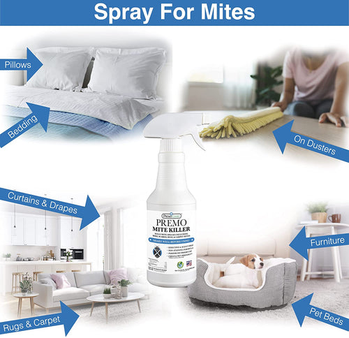 Mite Killer Spray 32 oz | Natural & Non-Toxic | Premo Guard