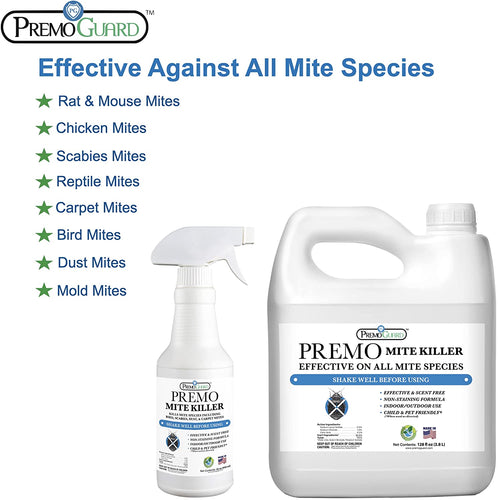 Mite Killer Spray 32 oz | Natural & Non-Toxic | Premo Guard