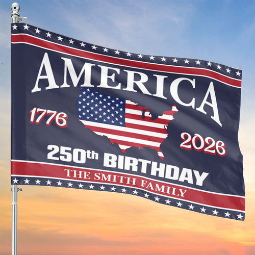 Happy 250 Years Birthday USA Flag | America Anniversary Flag | Patriotic 4th of July Flag | Independence Day House Flag Garden Flag 682485