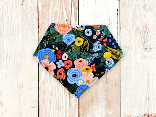 Navy Garden Party Dog Bandana