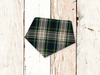 Navy/Green Plaid Dog Bandana