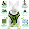 EcoBark Step In Dog Harness - XXXS to Small Breeds- Reflective Soft Mesh Harness for Teacup, Small Dogs and Puppies / Neon Green Sport