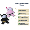 Pink & Black Ninja Love Plush Dog Toy Gift Set – with Squeaker & Crinkle Paper for Fun Play