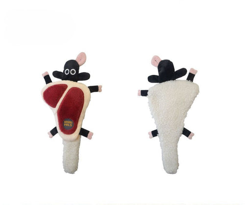 Squeaky Crinkle Meat Snuffle Dog Toy