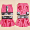 Rose Pink LOVE 2-Piece GYM Dog Dress Set