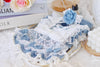 Pet Dress Lace Pearl Dog Outfit Elegant Blue