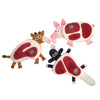 Squeaky Crinkle Meat Snuffle Dog Toy