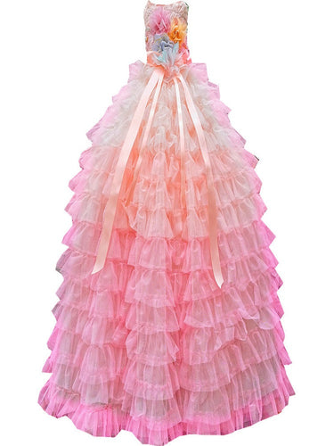 Pink Candy Bloom Gown For Dog