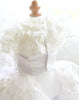 Luxury Victorian Lace Dog Wedding Dress Handmade Pearl Bridal Gown Princess Pet Wedding Dress Couture White Formal Gown