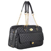 Pet Carrier – Quilted PU Leather with Gold Chain