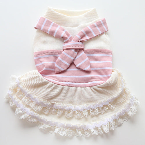 Cotton Striped Sailor Pet Shirt or Dress matching couple outfit