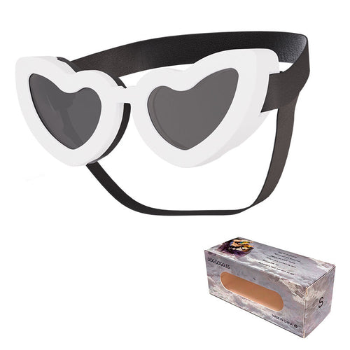 Heart Shaped Pet Sunglasses Adjustable Dog Goggles Cute Fashion Glasses for Small Dogs Cats UV Protection