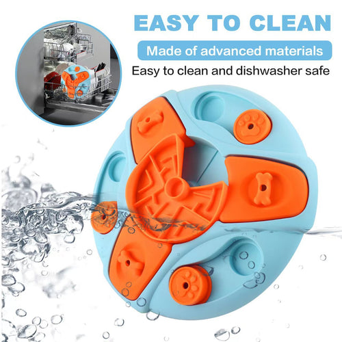 Round Dog Puzzle Feeder Slow Toy