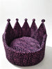 Purple Leopard Crown Pet Sofa Bed