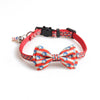Patriotic Bow Tie Cat Collar with Bell USA