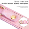 Adjustable PU Leather Dog Collar with Crystal Heart Charm