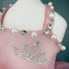 Pet Dress Pearl Diamond Crown 2 Colors