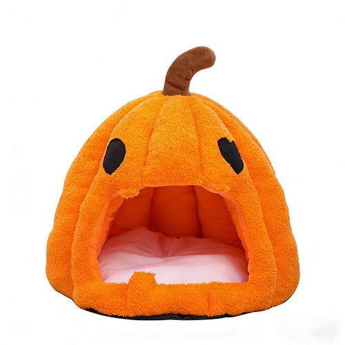 Halloween Pumpkin Pet Cave Bed