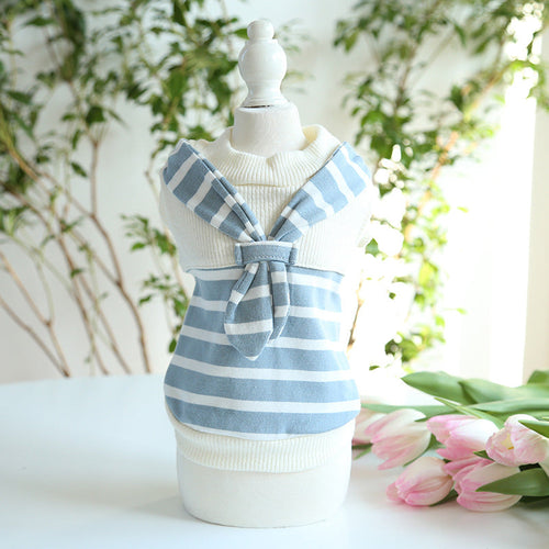 Cotton Striped Sailor Pet Shirt or Dress matching couple outfit