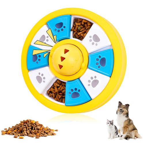 Yellow Green Dog Puzzle Feeder Toy
