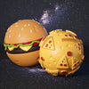 Latex Squeaky Food Ball Pet Toy Hamburger Pizza