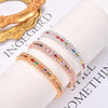 Rose-Gold-Tone Multicolor Rhinestone Pet Necklace