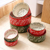 Pet Ceramic Bowl With Stand Garden Pattern