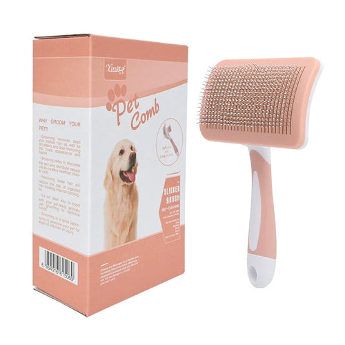 Self-Cleaning Slicker Brush for Dogs & Cats
