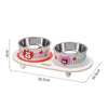 Elevated Double Pet Bowl with Stainless Steel Inserts