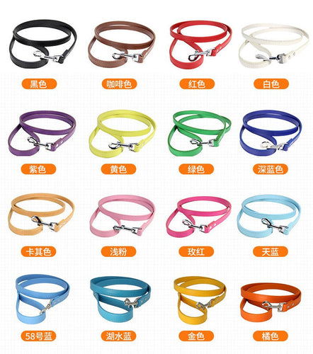 Classic Leather Dog Leash – Soft Vegan Leather Everyday Walking Lead
