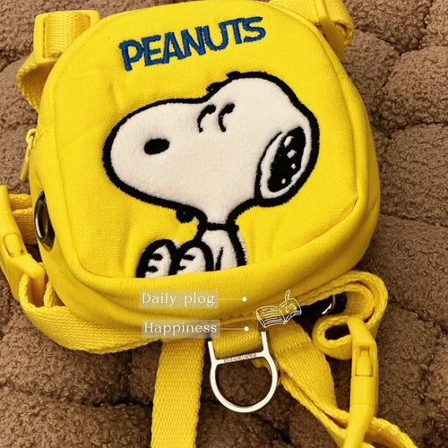 Yellow Cartoon Dog Backpack Harness Set