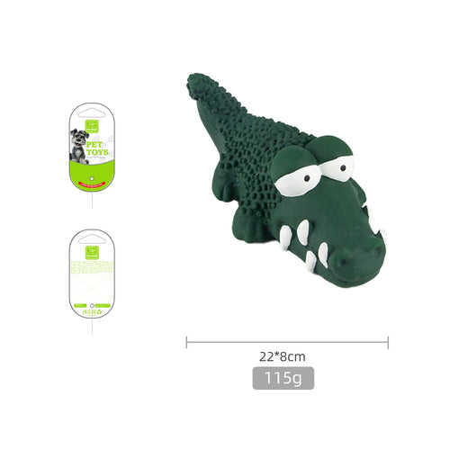 Latex Squeaky Crocodile Pet Toy