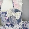Handmade Denim Lace Pet Dress