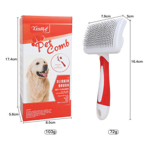 Self-Cleaning Slicker Brush for Dogs & Cats