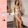 Spring Summer Sexy Women's Homewear Suspender Shorts Three-piece Suit