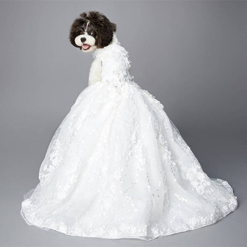 Princess Wedding Dress Dog Ball Gown